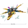 Jet supersonique LEGO Ninjago avec ailes déployées et doubles reacteurs d assaut