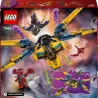 Verso de la boite LEGO Ninjago 71833 illustrant les lanceurs de tenons et le code barre EAN 5702017814797