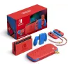 Contenu complet du pack collector Nintendo Switch avec dock rouge, manettes Joy-Con et pochette de transport Mario