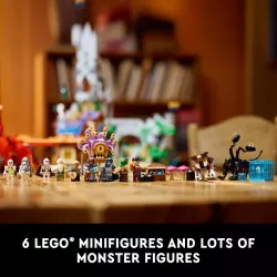 Figurines d aventuriers affrontant le Tyranoeil et le Cube Gelatineux LEGO 21348