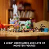 Figurines d aventuriers affrontant le Tyranoeil et le Cube Gelatineux LEGO 21348