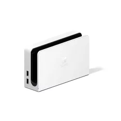 Station d accueil de la Nintendo Switch OLED blanche avec port ethernet