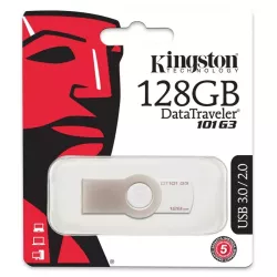Emballage blister officiel de la cle USB Kingston DataTraveler 101 G3 128 Go blanc neuf scelle