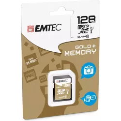 Emballage blister officiel de la carte memoire SDXC Emtec Elite Gold 128 Go Classe 10 neuf scelle