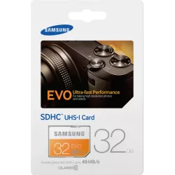 Emballage blister officiel de la carte memoire SDHC Samsung EVO 32 Go Classe 10 neuf scelle