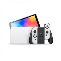 Console portable Nintendo Switch OLED avec manettes Joy Con blanches