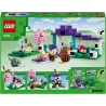 Verso de la boite LEGO Minecraft 21253 illustrant les modules de jeu et le code barre EAN 5702017583297