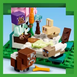 Attaque du bebe zombie repoussee devant le sanctuaire animalier LEGO Minecraft 21253