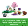Enclos des bebes animaux avec mangeoire et bebes mobs du set LEGO Minecraft 21253