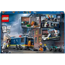 Verso de la boite LEGO City 60418 illustrant les equipements scientifiques et le code barre EAN 5702017583709