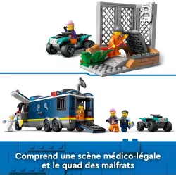 Scene de crime urbaine et quad d evasion des malfaiteurs LEGO City 60418