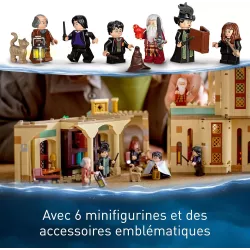 Les 6 minifigurines officielles incluses dans le set LEGO Harry Potter 76402 avec accessoires