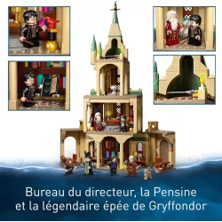 Vue arriere ouverte des 4 etages du bureau de Dumbledore LEGO 76402