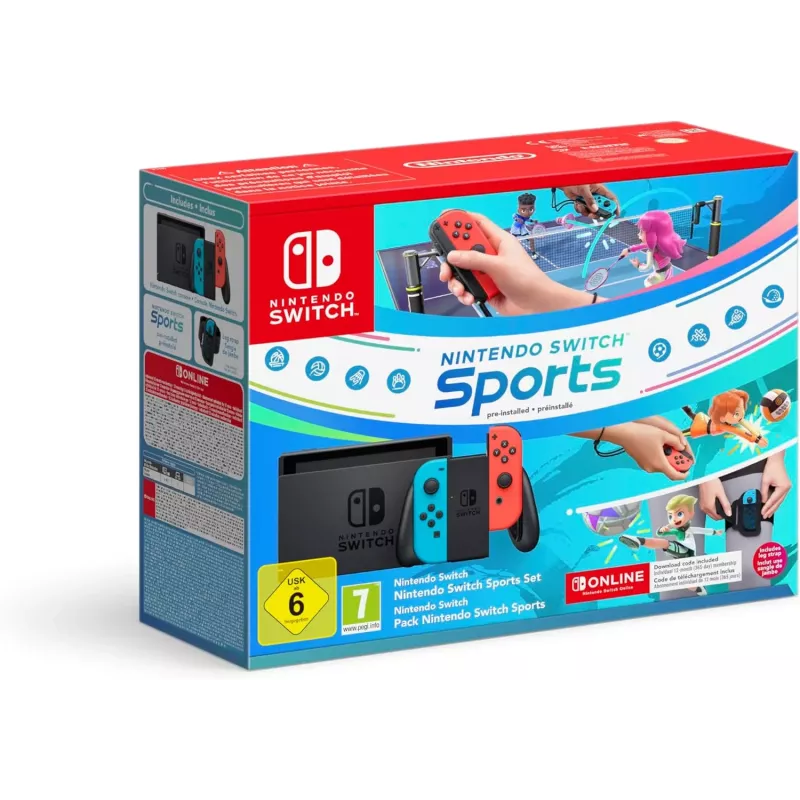 Pack console Nintendo Switch avec le jeu Switch Sports et 12 mois en ligne neuf en boite