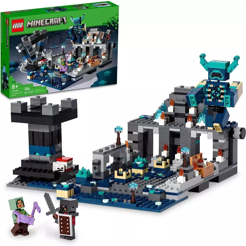 Boite officielle du set LEGO Minecraft 21246 La Bataille des Abimes neuf scelle