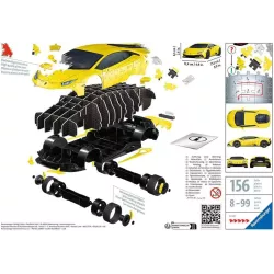 Detail de l assemblage EasyClick et des roues realistes du puzzle 3D 11562