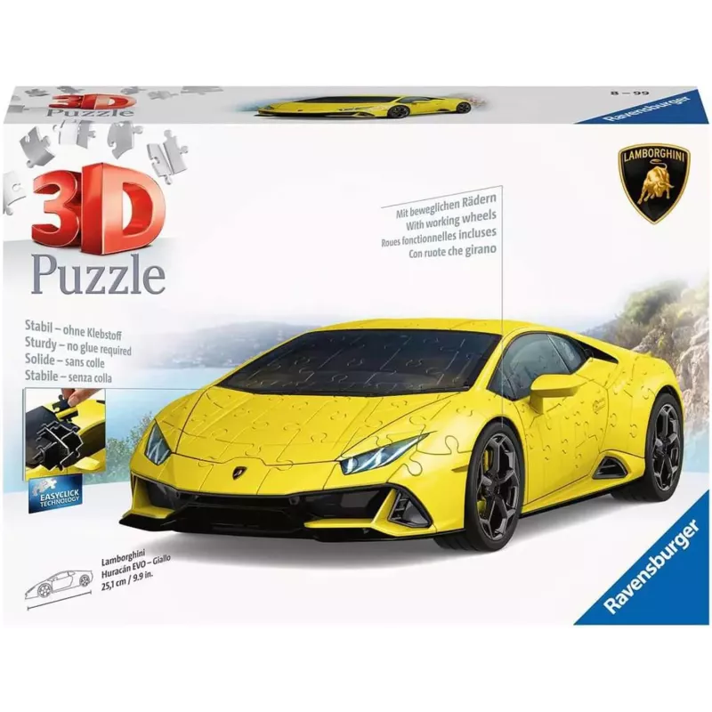 Boite officielle du set Puzzle 3D Ravensburger Lamborghini Huracan EVO 11562 neuf scelle