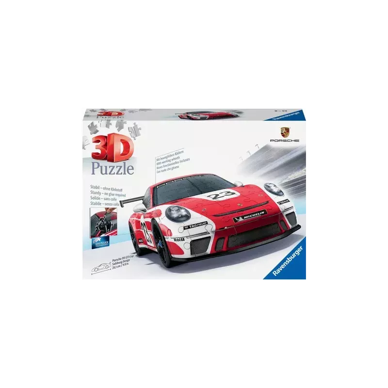 Boite officielle du set Puzzle 3D Ravensburger Porsche 911 GT3 Cup Salzburg 11558 neuf scelle