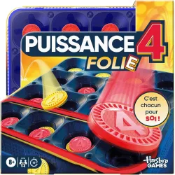 Verso de la boite Puissance 4 Folie illustrant les fonctionnalites et le code barre EAN