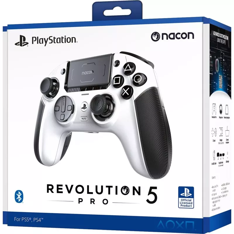 Boite de la manette premium Nacon Revolution 5 Pro blanche neuve sous scelle