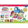 Verso de la boite VTech La maison a surprises de JJ CoComelon illustrant les fonctionnalites et le code barre EAN
