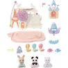 Gros plan sur les 3 figurines bebes incluses dans le coffret Sylvanian Families 5537