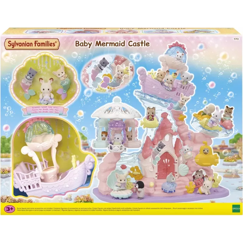 Boite officielle du coffret Sylvanian Families 5701 Le Chateau des Sirenes neuf scelle