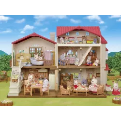 La Grande Maison Eclairee Sylvanian Families 5708 meublee et animee avec des figurines de familles