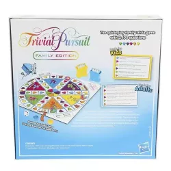 Verso de la boite Trivial Pursuit Edition Famille illustrant le contenu et le code barre EAN