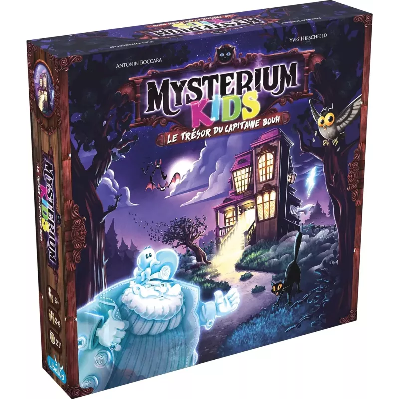 Boite officielle du jeu de societe Mysterium Kids Le Tresor du Capitaine Bouh 3558380100584 neuf scelle