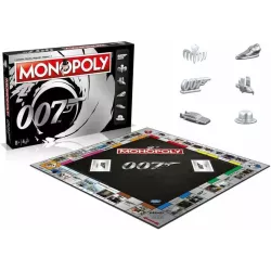 Gros plan sur les 6 pions en metal collectors du Monopoly James Bond dont l Aston Martin DB5