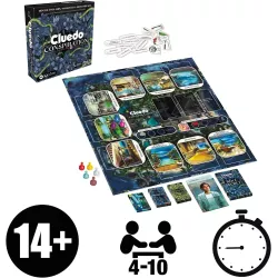 Vue d ensemble du plateau de jeu Coral Resort et des cartes du jeu Cluedo Conspiration