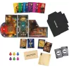 Vue d ensemble du plateau modulaire et des cartes d enigmes du jeu Cluedo Vol au Musee