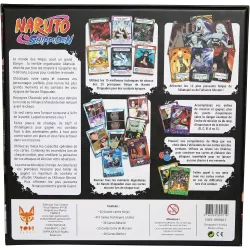 Verso de la boite du jeu Naruto Shippuden Combats de Ninjas Topi Games illustrant les regles et le code barre EAN