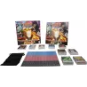 Vue d ensemble du plateau de jeu et des cartes du jeu Naruto Shippuden Combats de Ninjas