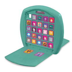 Vue d ensemble de la console de jeu ouverte et des cubes illustres Match Gabby et la Maison Magique