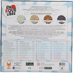 Verso de la boite du jeu En Roue Libre Topi Games illustrant le concept et le code barre EAN