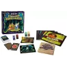 Gros plan sur les fiches des personnages et les enigmes du jeu Scooby-Doo Escape Game Dujardin