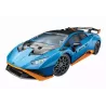 Vue d ensemble de la maquette assemblee de la Lamborghini Huracan STO Clementoni